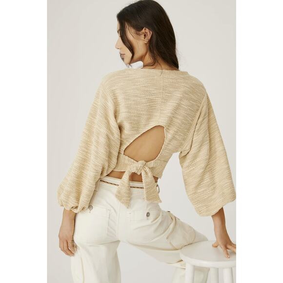 NEW Anthropologie Toasted Marshmallow Cut-Out Pullover - XL - Picture 2 of 8
